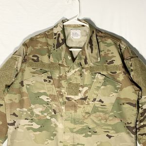 Military Camo Shirt Mens Small Regular Combat Insect Repellent Woodland Jacket